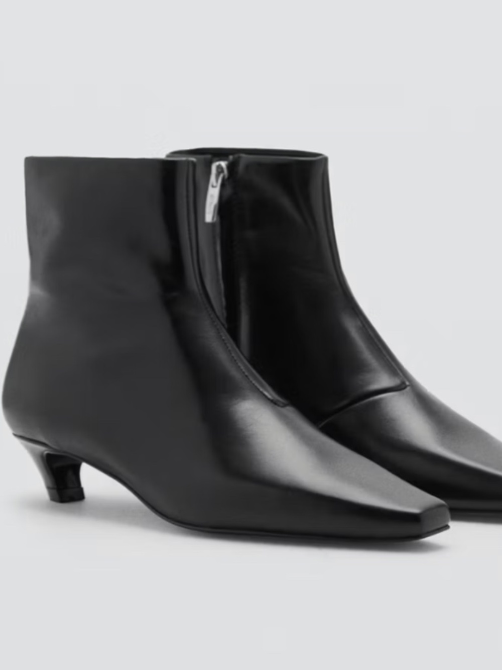Mango Leather Boots with Kitten Heels EU 38 US 7.5
